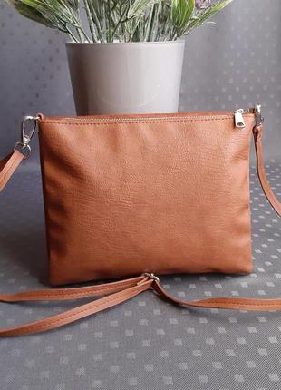 Красиаая коричневая сумка кроссбоди фирмы h&m в новом состоянии4 фото