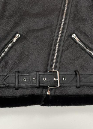 Zara оригінальна дубльонка зимова куртка авіатор косуха з хутром5 фото