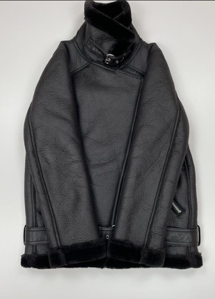 Zara оригінальна дубльонка зимова куртка авіатор косуха з хутром4 фото