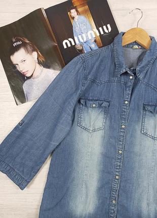 Джинсова сорочка жіноча denim co