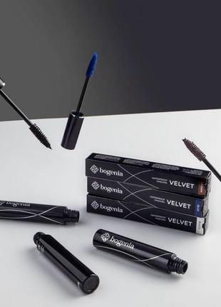 Туш водостійка velvet waterproof mascara bogenia1 фото