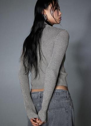 Сріблястий джемпер h&m 3