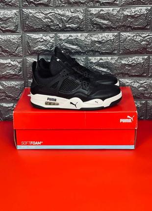 Puma кроссовки подростковые черные с белой подошвой размеры 36-414 фото