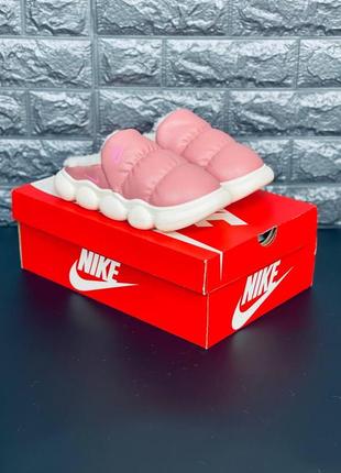 Nike тапки женские / подростковые розовые теплые размеры 35-412 фото