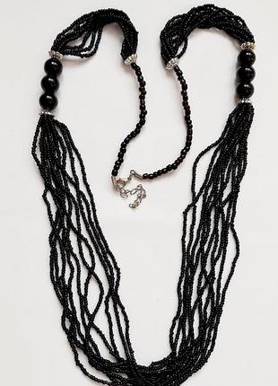 Буси 85 см вінтажні намисто колье бісер