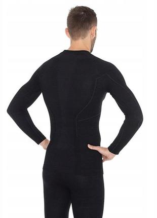 Футболка з довгим рукавом brubeck active wool (ls12820) black xl2 фото