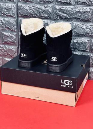 Ugg australia чорні жіночі / підліткові уггі на шнуровці розміри 35-413 фото