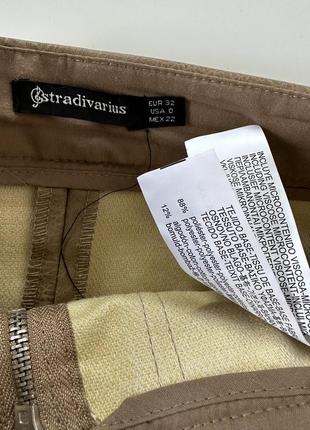 Кожаная короткая юбка на молнии с карманами stradivarius8 фото