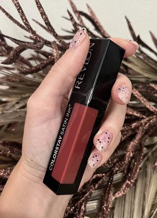 Оригінал revlon colorstay satin ink liquid lipstick помада для губ 005 silky sienna оригинал помада2 фото