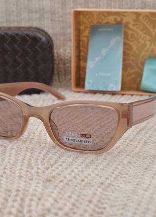 Красивые женские узкие солнцезащитные очки leke polarized кошачий глаз1 фото