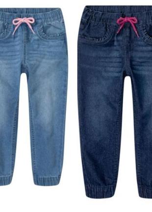 Стильные джоггеры джинсы для девочки lupilu перхоть1 фото