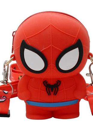 Дитяча силіконова сумочка спайдермен spiderman червона2 фото