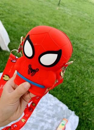 Детская силиконовая сумочка спайдермен spiderman красная