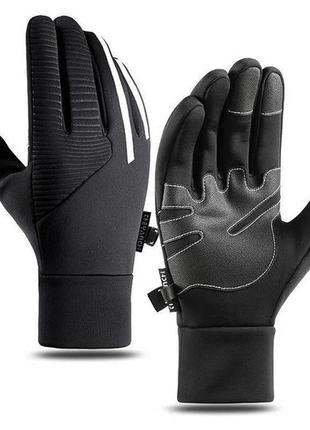 Чоловічі чорні перчатки рукавички термо