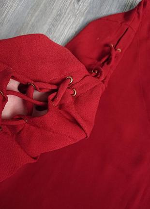 Красивая блуза со шнуровкой р.42/44/46 блузка блузочка кофточка8 фото