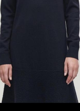 Сукня cos boucle panelled merino dress in blue / м3 фото