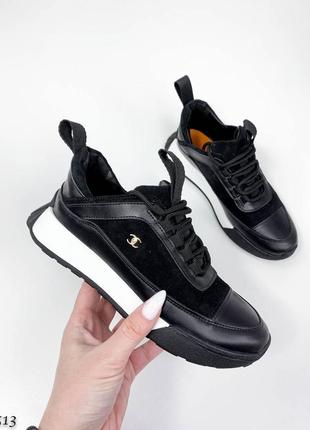 Кроссовки натуральная кожа+ натуральная замша