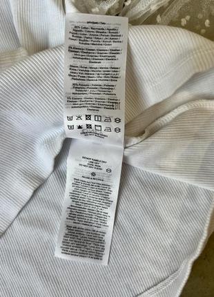 Белая блузка с прозрачными рукавами топ воланами хлопковая блуза нарядная фонарики  р. л/l10 фото