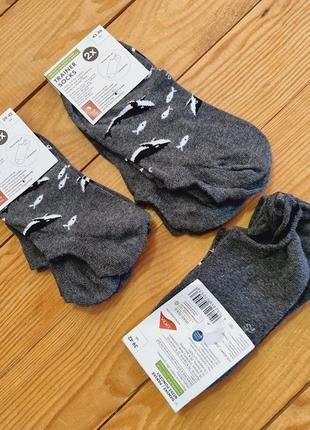 Комплект низких носков из 2 пар, размер 43-46, цвет серый