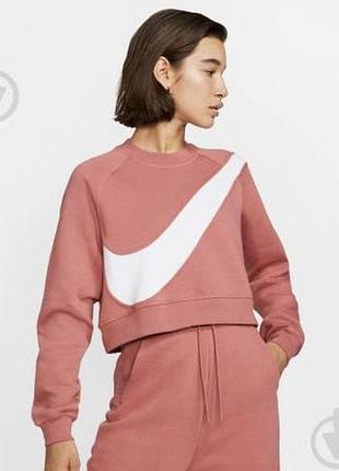 Кроп топ укорочений світшот swoosh nike fleece