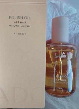 Парфюмированное масло для волос lador polish oil (apricot) 80 мл