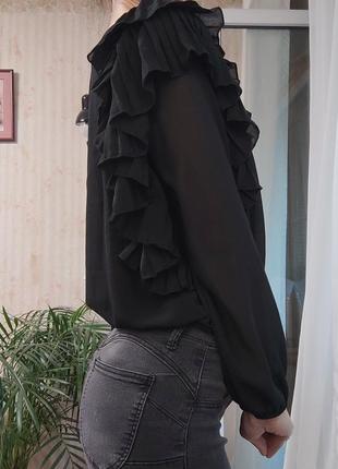 Черная блуза с рюшами today2 фото