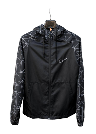 Мужская плащевка nike raincoat 1k black.