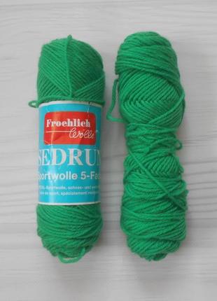 Шерстяная пряжа нитки для вязания  froehlich wolle пр. швейцария6 фото