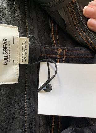 Кожаные брюки pull&bear10 фото