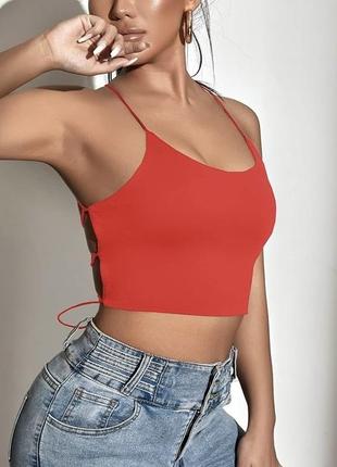 Стильный трендовый топ на завязках shein