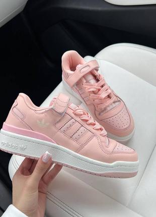 Женские кроссовки adidas forum low peach