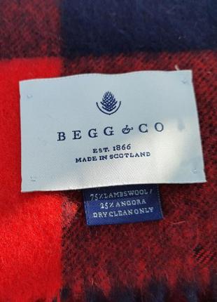 Шерстяной ангоровый шарф begg &amp; co