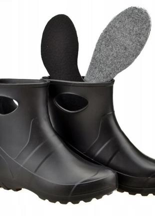 Жіночі гумові чоботи з пінки lemigo garden 752 чорні р. 37