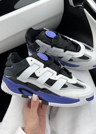 Жіночі кросівки adidas niteball white black blue