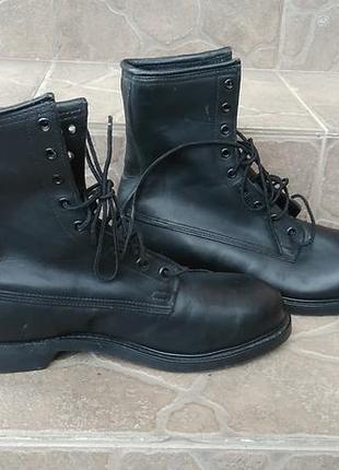 Нові вінтажні американські чоловічі черевики чорні шкіряні берці1 фото