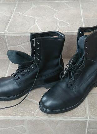 Нові вінтажні американські чоловічі черевики чорні шкіряні берці4 фото