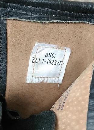 Нові вінтажні американські чоловічі черевики чорні шкіряні берці7 фото
