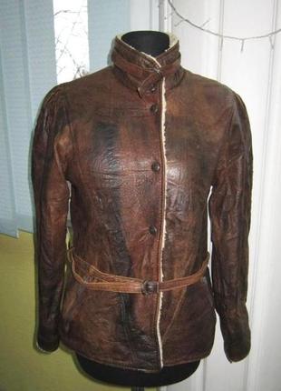 Стильная женская кожаная куртка-косуха. германия. лот 7862 фото