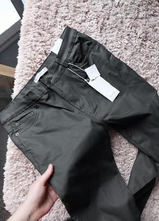 Кожаные брюки с восковым напылением