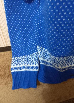 Стильный винтажный шерстяной кардиган кофта джемпер свитер скандинавский мотив...9 фото