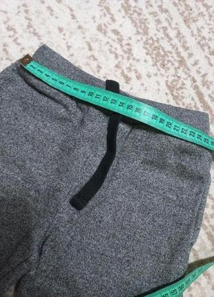 Теплые меланжевые брюки-джоггеры с начесом5 фото