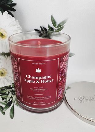 Свеча champagne apple &amp; honey от bath and body works