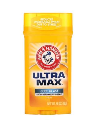 Arm&hammer ultramax, твердий дезодорант-антиперспірант для чоловіків, свіжий аромат, 73 г