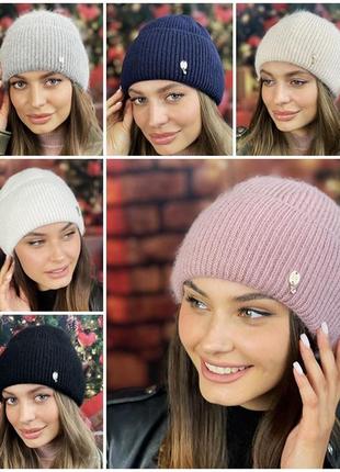 Шапка с шертьтю кролика 5500