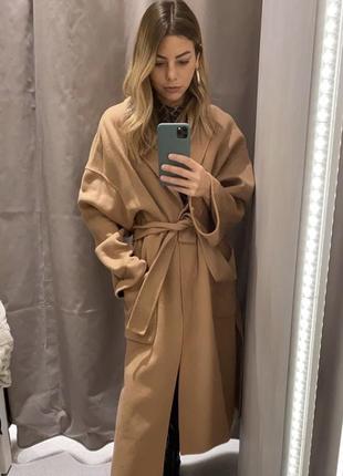 Пальто zara вовна mango massimo dutti hm