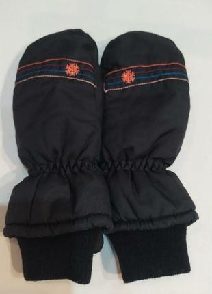 Термо-рукавиці  дитячі,чорного кольору1 фото