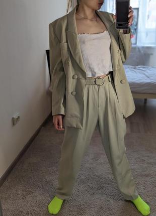 ❤️итальялия🇮🇹 брючный винтажный костюм двойка🔥 олд мані🧥😱 двухбортный пиджак+брюки⚜️вынтаж4 фото