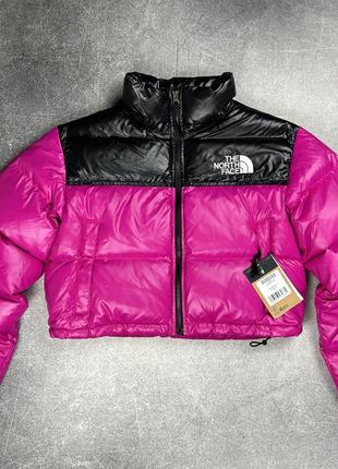 The north face nuptse cropped укорочений пуховик куртка коротка3 фото