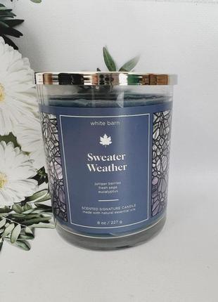 Свічка sweater weather від bath and body works2 фото