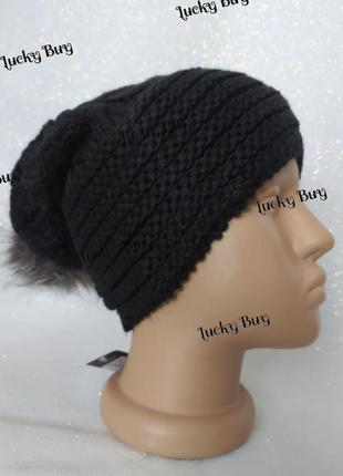 Женская черная шапка, флис.3 фото